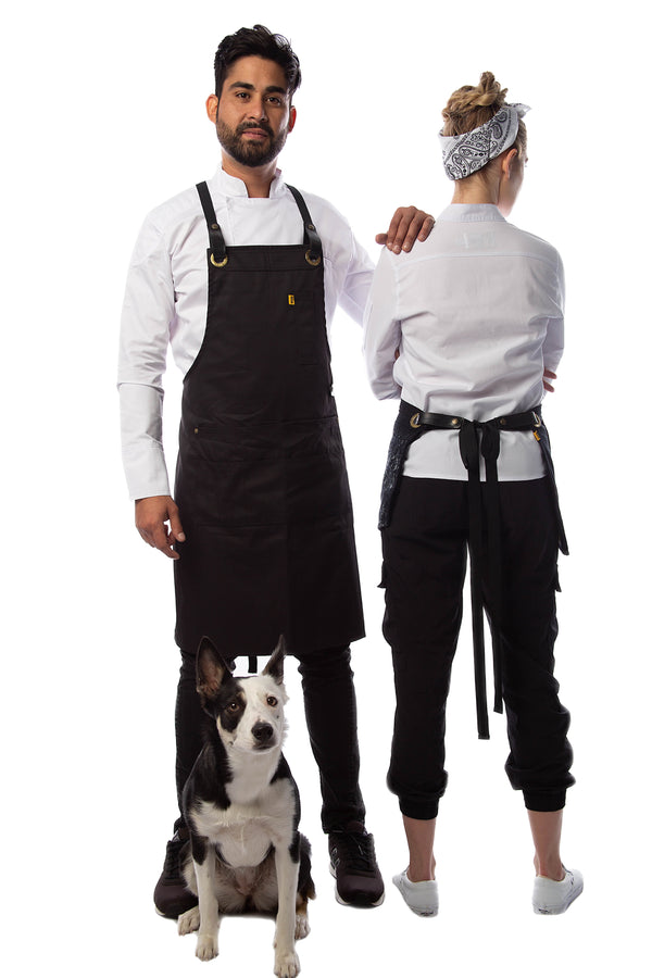Rocco Bib Apron - Black