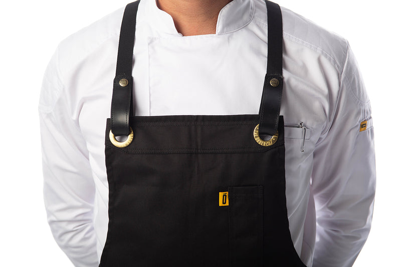 Rocco Bib Apron - Black