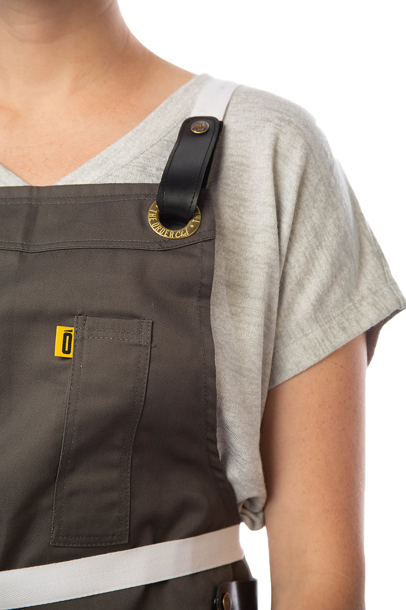 Rocco Bib Apron - Gray