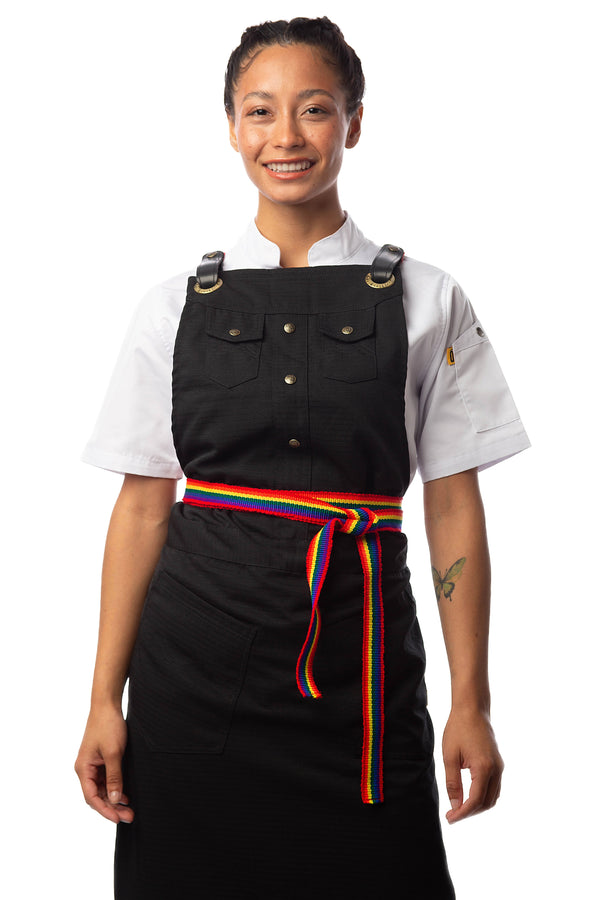 Trucker Bib Apron - Black