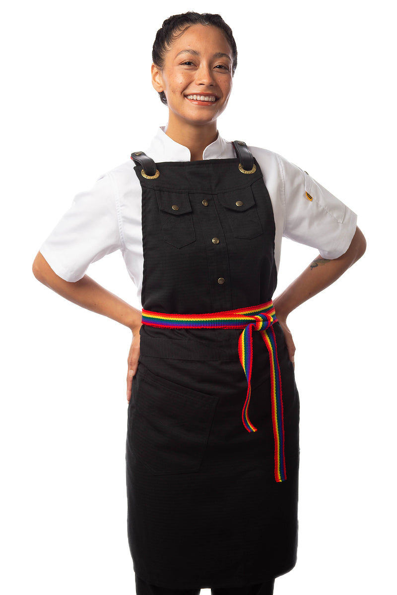 Trucker Bib Apron - Black