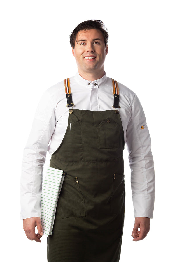 Canvas Bib Apron - Olive