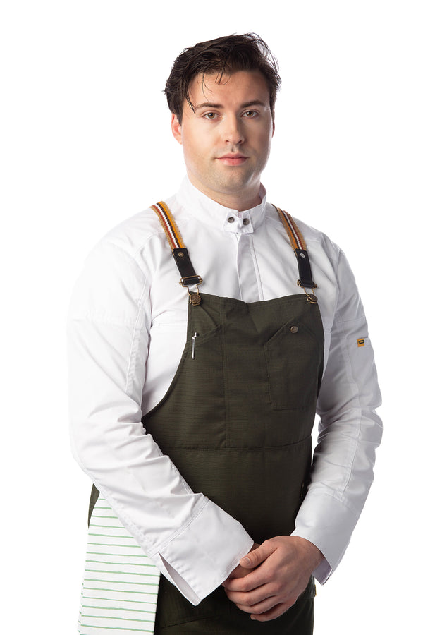 Canvas Bib Apron - Olive