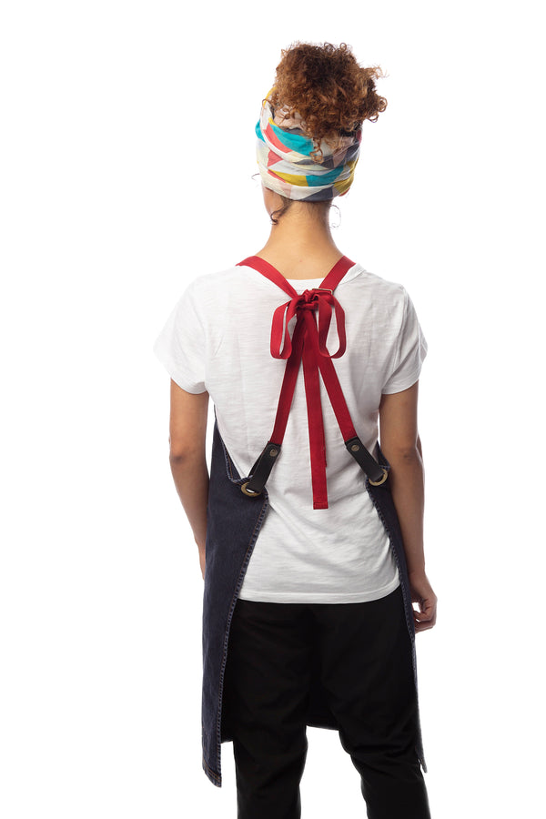 Ibiza Bib Apron - Blue