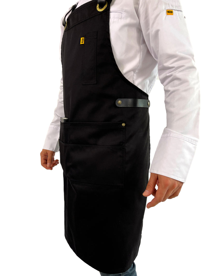 Rocco Bib Apron - Black